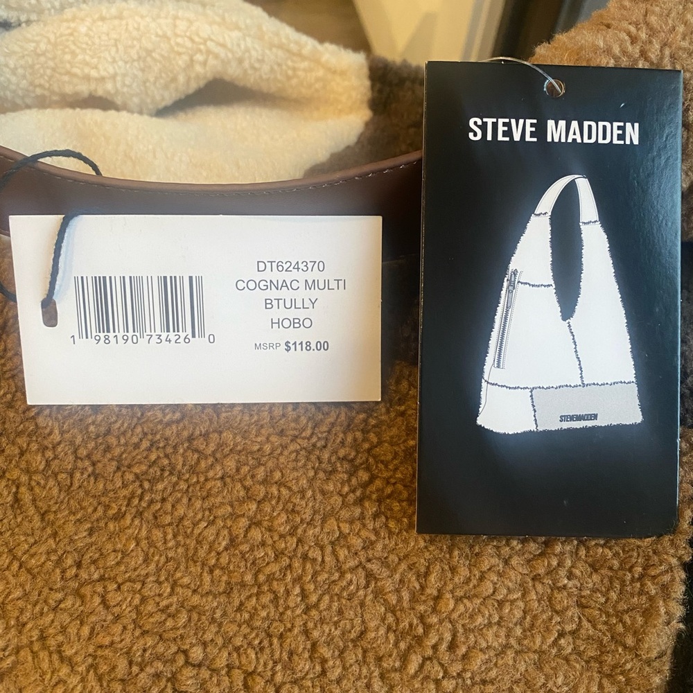 STEVE MADDEN Cognac Multi Patchwork BTully NWT Ho… - image 3